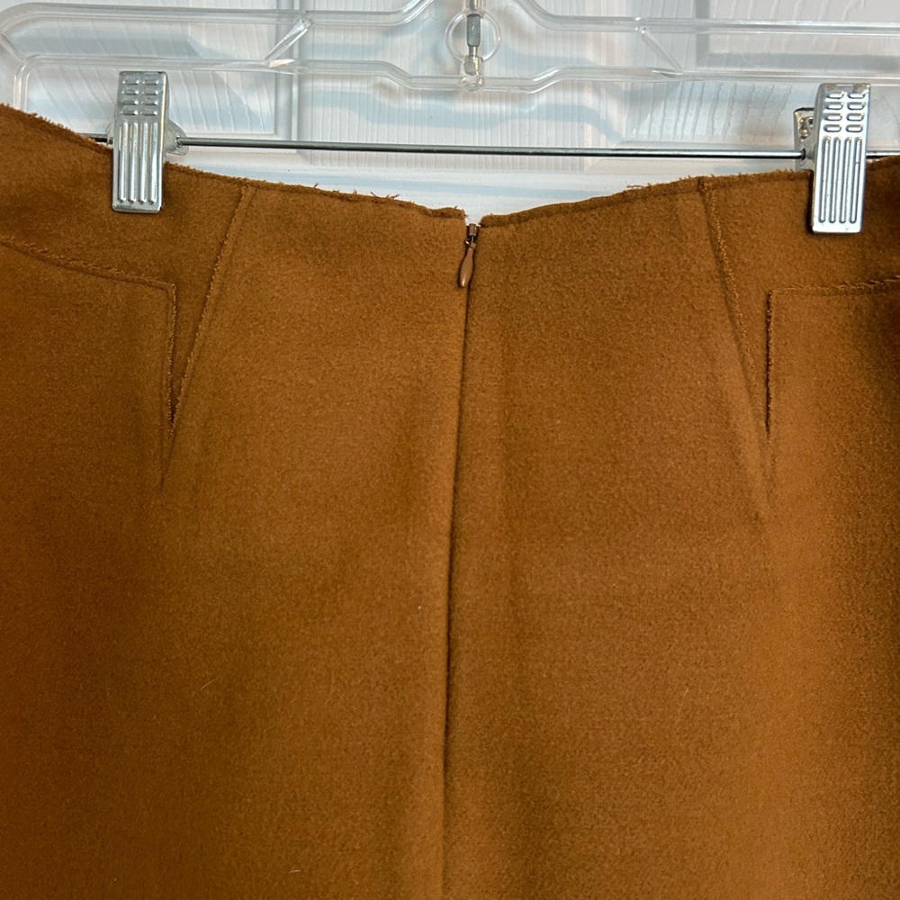Anthro/Meadow Rue Deep Camel Layered Mini Skirt - Picture 7 of 9